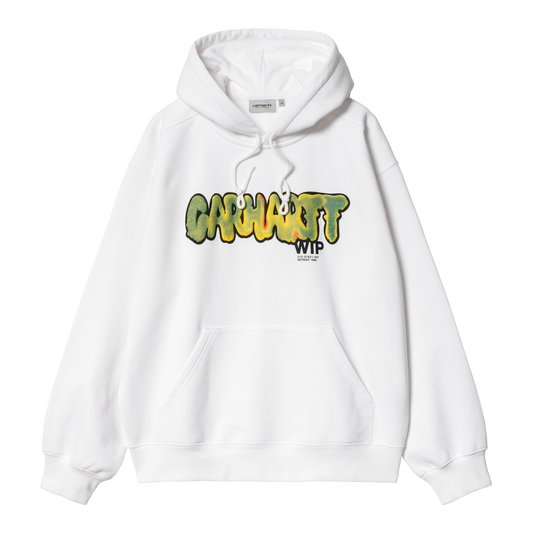 Carhartt WIP - Hooded Drip Sweat - WHITE / Hvid - Sweatshirts