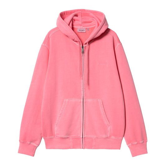 Carhartt WIP - Hooded Duster Script Jacket - CHARM PINK / Pink - Sweatshirts