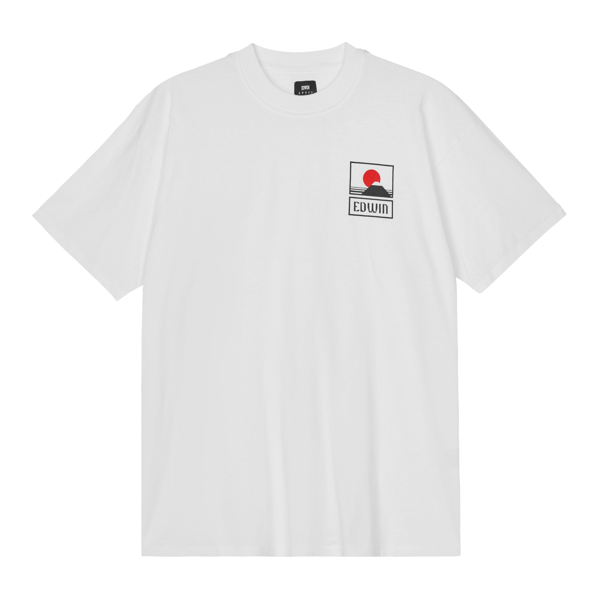 Edwin - Sunset On MT Fuji T-Shirt - WHITE / Hvid - T-Shirts