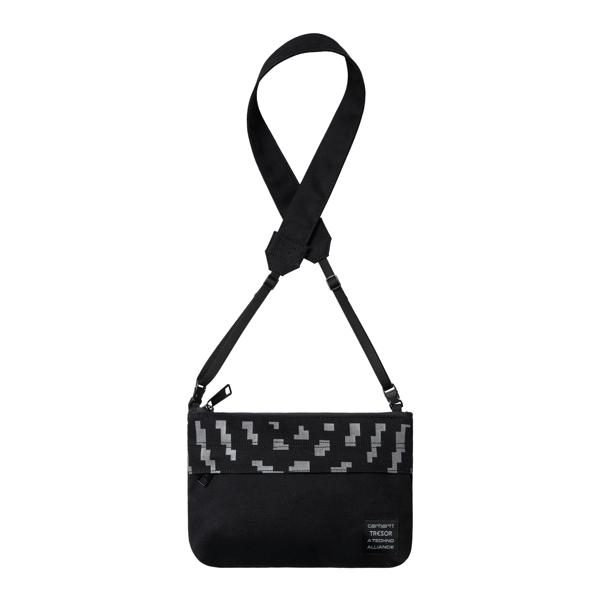 Carhartt WIP - Tresor Way Of The Light Strap Bag - BLACK / DARK GREY / Sort - Accessories