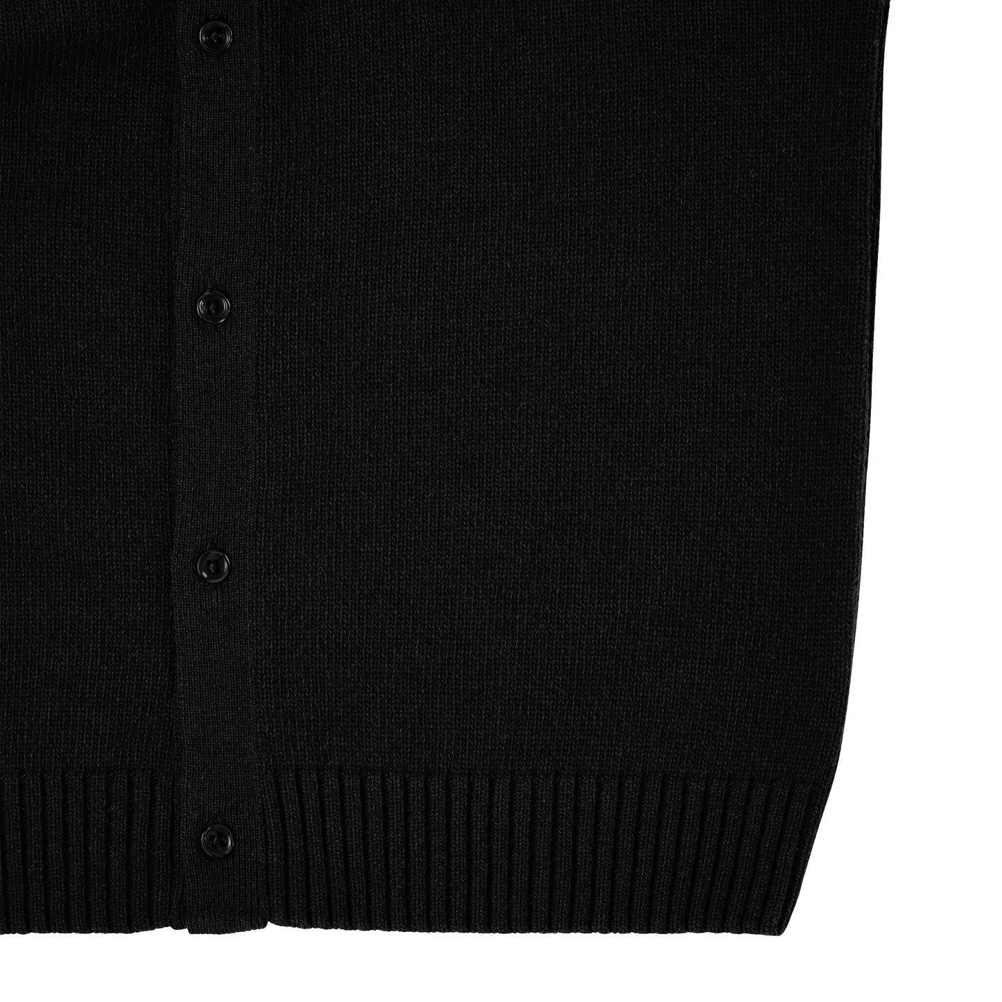 Edwin - Mars Polo Cardigan - BLACK / Sort - Strik