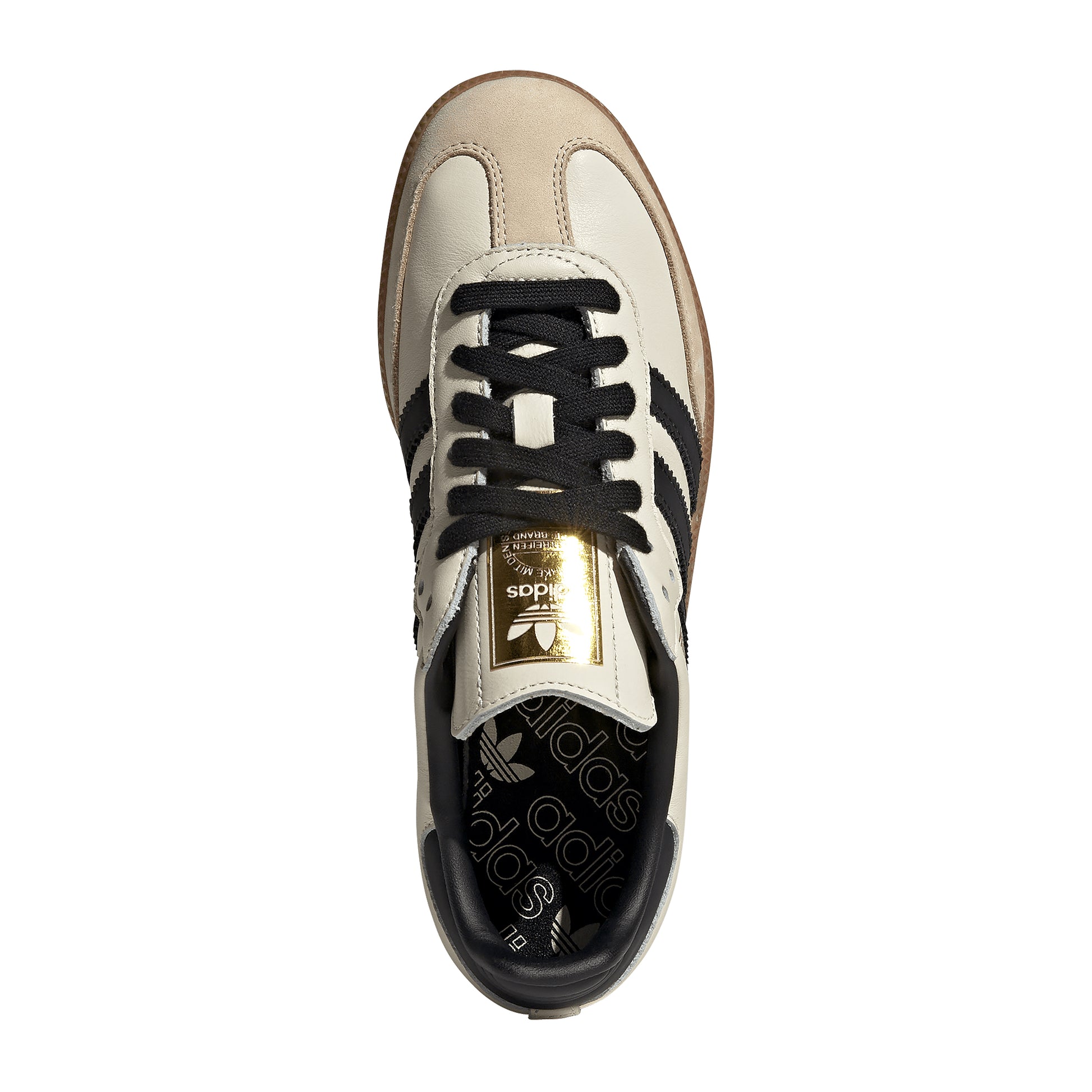 Adidas Originals - Samba OG W - CREWHT/CBLACK/SANSTR / Beige||Sort - Sko