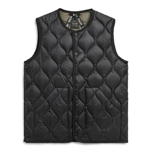 Military Crew Neck Down Vest (Soft Shell)