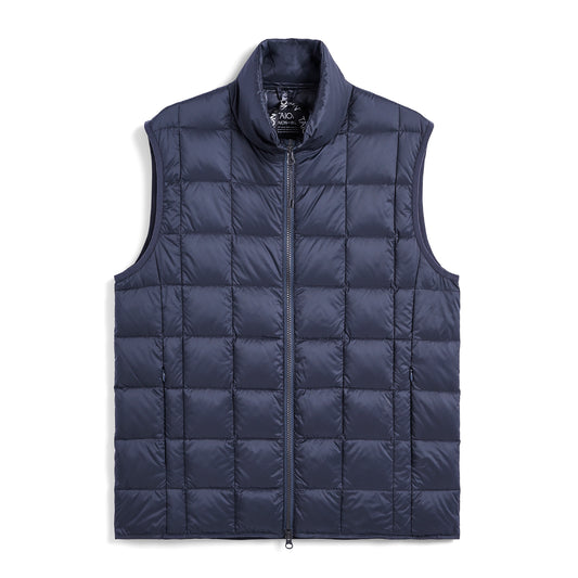 Hi Neck W-Zip Down Vest