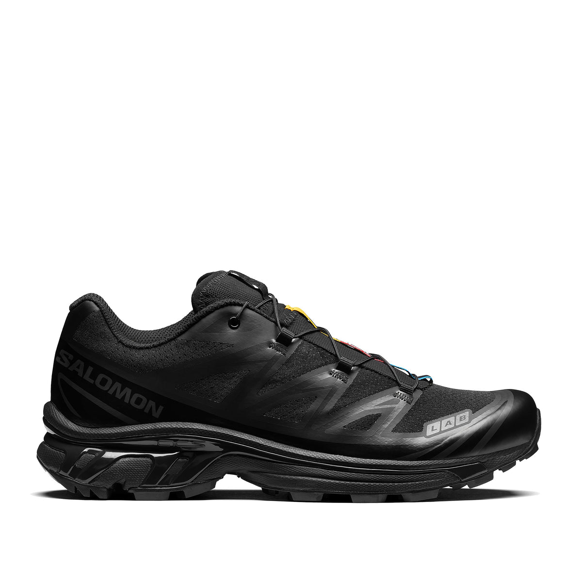Salomon XT-6 teknisk trail-løbesko i sort med mesh overdel og profileret gummisål