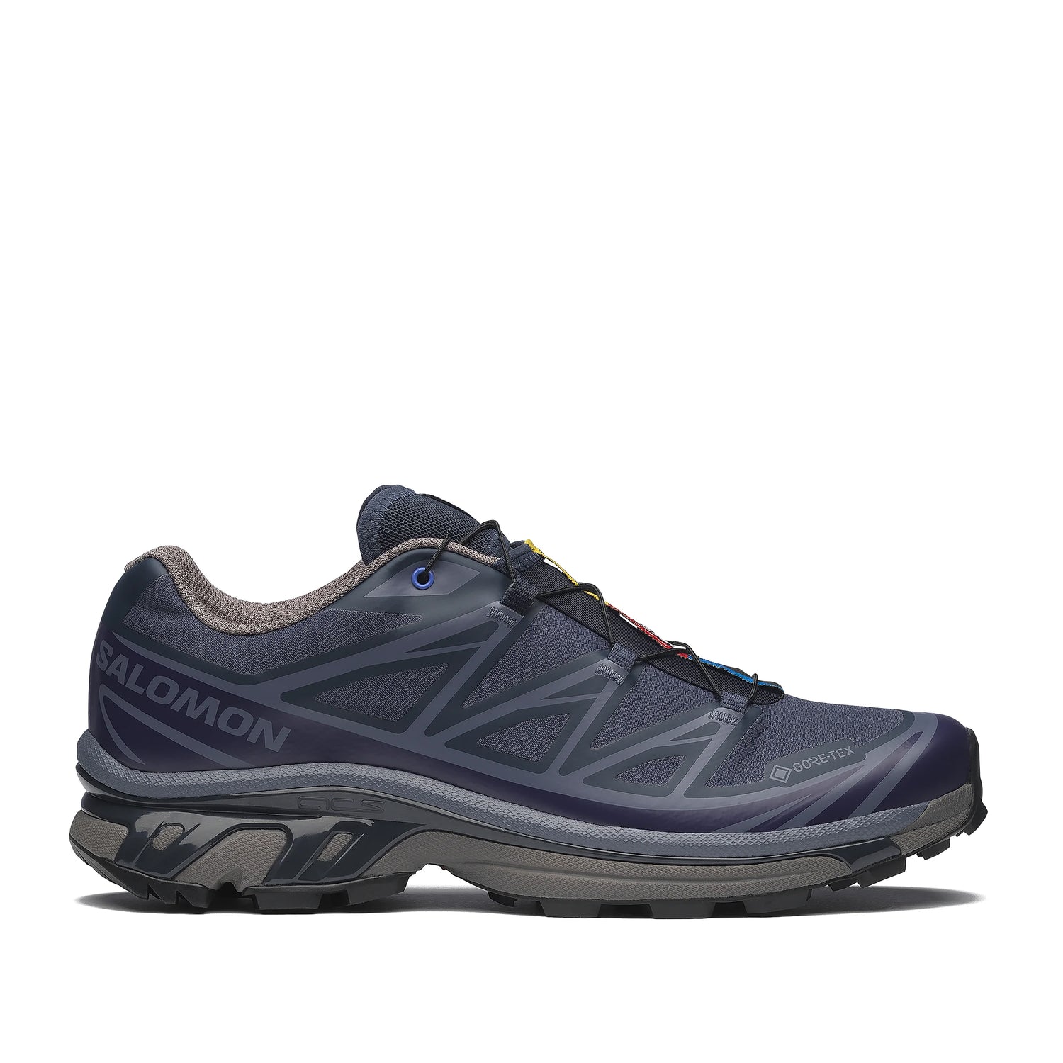 Salomon XT-6 GTX i navy og grå med GORE-TEX, Quicklace og Contagrip-sål
