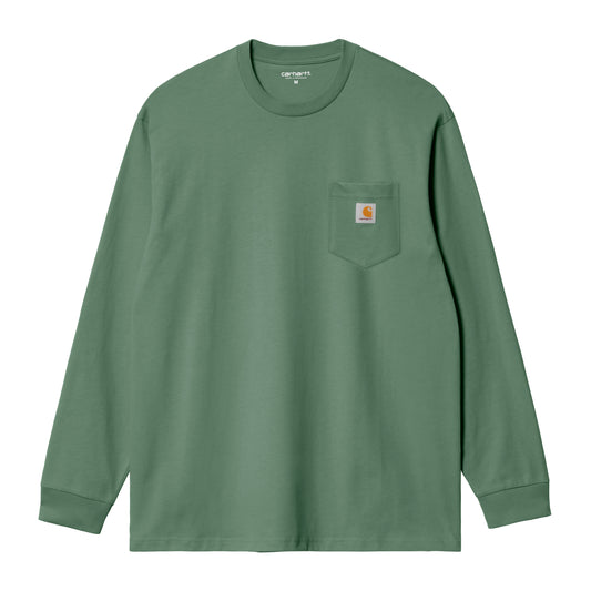 Carhartt WIP - L/S Pocket T-Shirt - DUCK GREEN / Grøn - T-Shirts