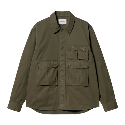 Carhartt WIP - L/S Tracker Shirt - OFFICE GREEN / Grøn - Skjorter