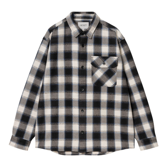 Carhartt WIP - L/S Witten Shirt - NATURAL / Tern||Hvid||Sort - Skjorter