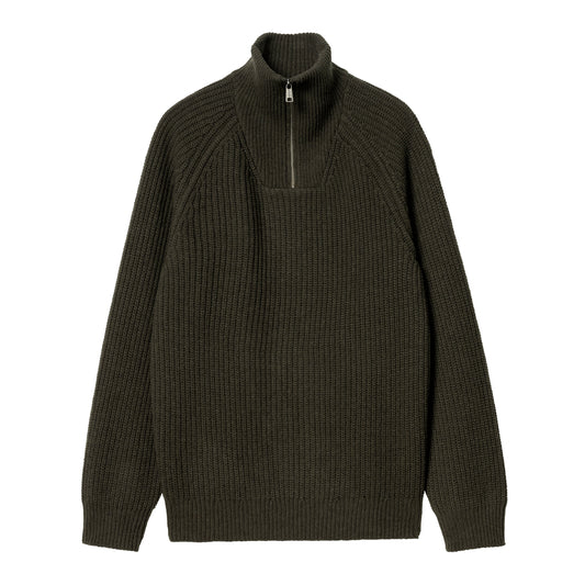 Carhartt WIP - Marlon Half Zip Sweater - OFFICE GREEN / Grøn - Strik