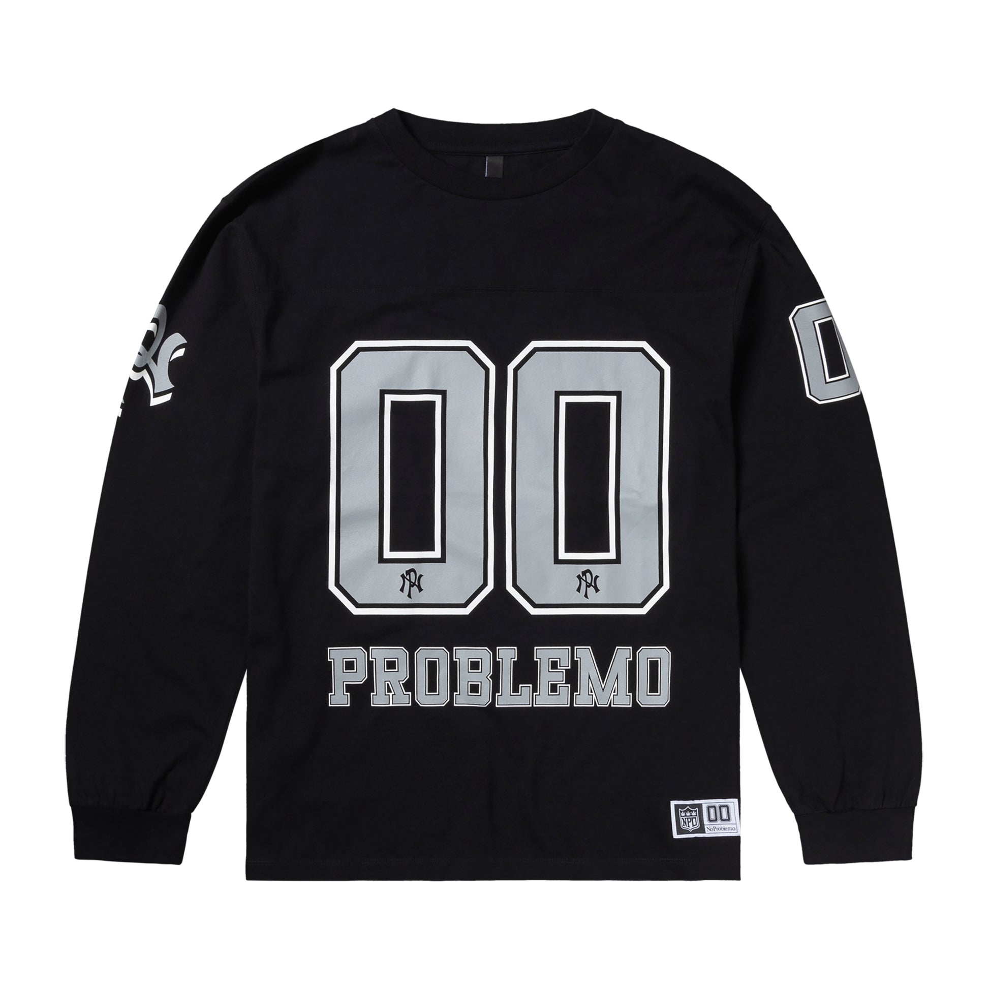 No Problemo - NP00 Sports Cotton LS Jersey - BLACK / Sort - T-Shirts