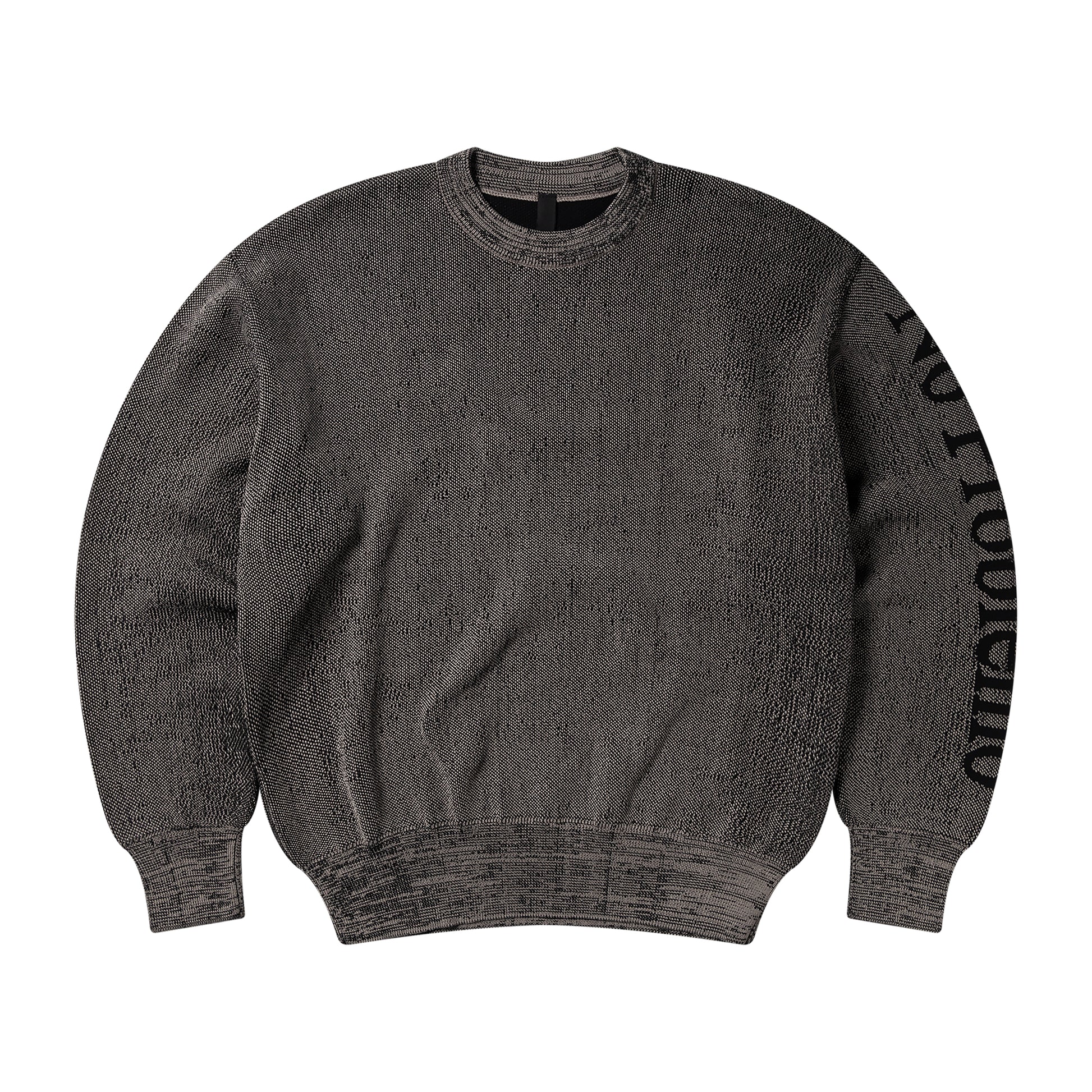 No Problemo - Glitch Knit Crew Neck - BLACK / Sort - Strik