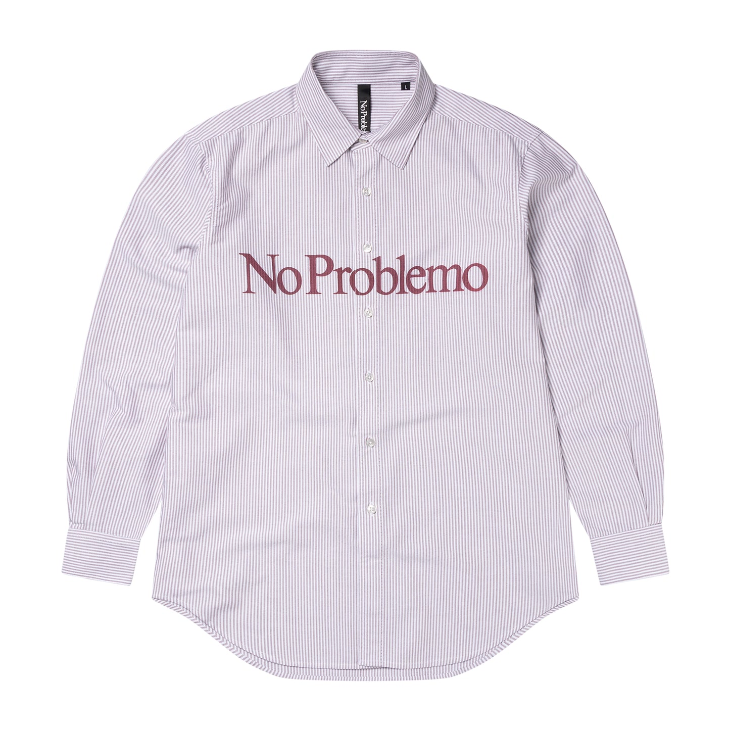 No Problemo - No Problemo LS Stripe Oxford Shirt - RED / Rød||Striber - Skjorter