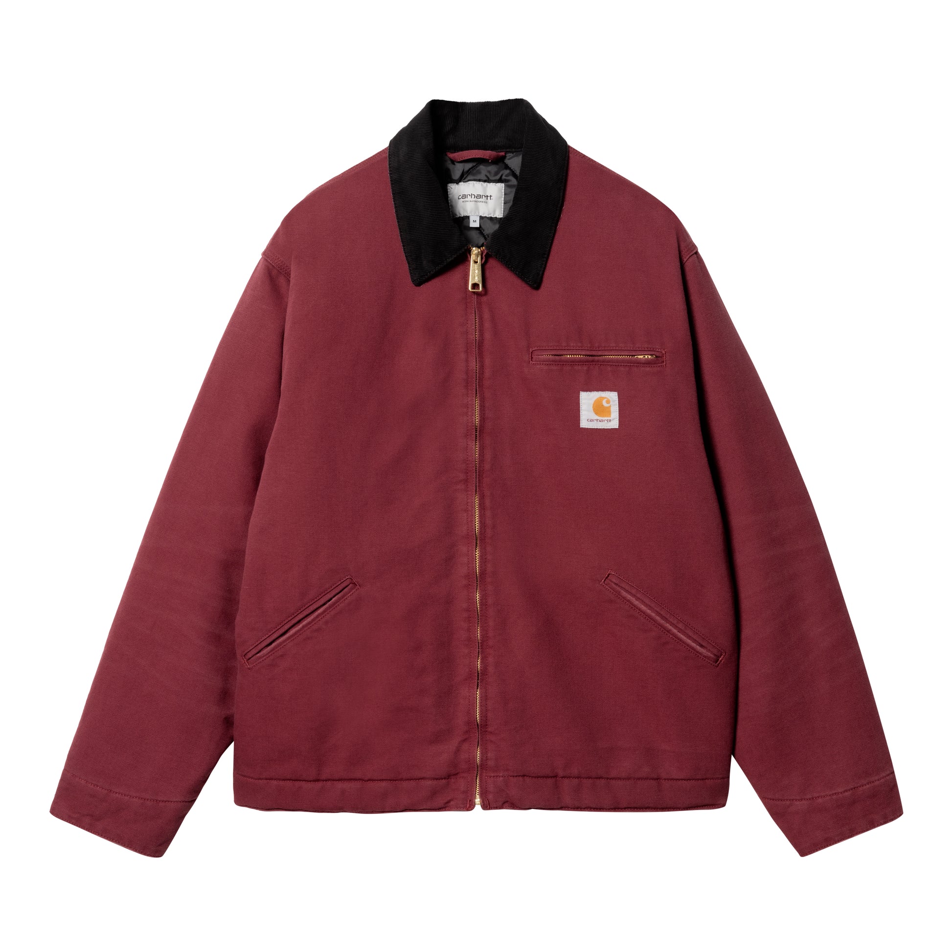 Carhartt WIP - OG Detroit Jacket - MALBEC / BLACK / Rød - Jakker