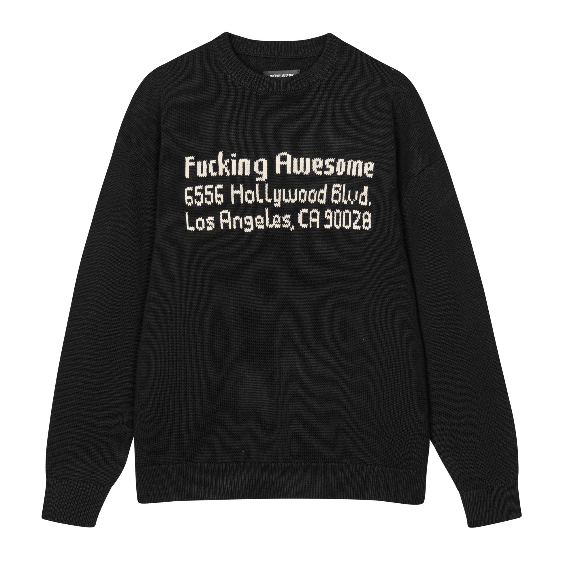 Fucking Awesome - FA Hollywood Sweater - BLACK / Sort - Strik