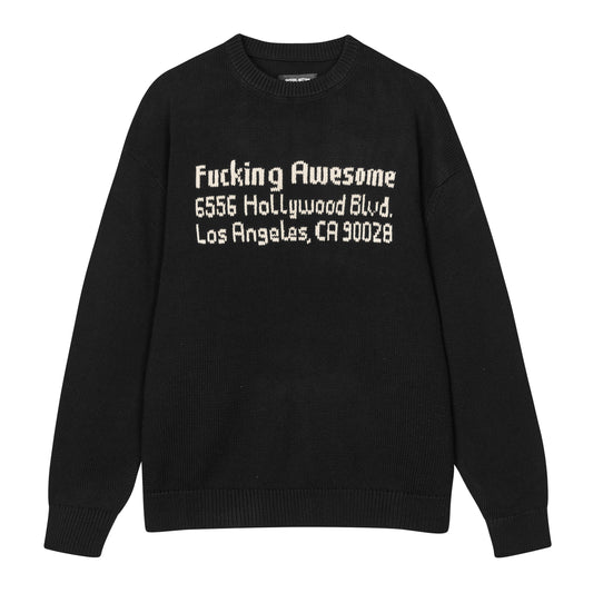 Fucking Awesome - FA Hollywood Sweater - BLACK / Sort - Strik