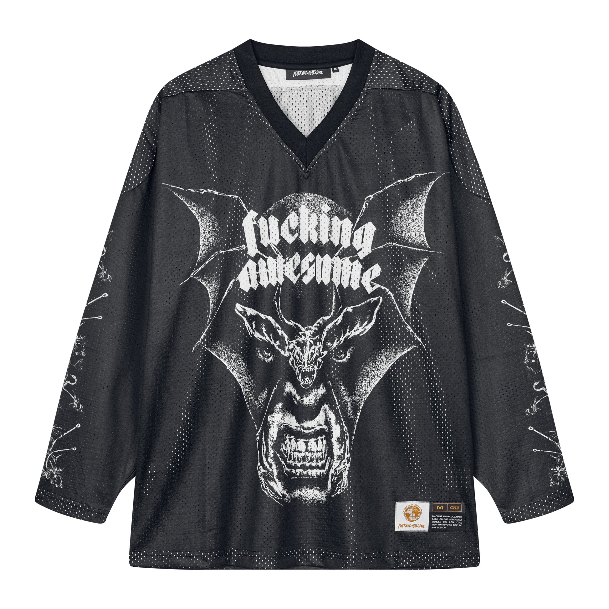 Fucking Awesome - Nightmare Hockey Jersey - BLACK / Sort - T-Shirts