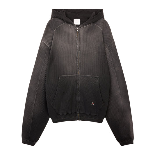 Bee Sun Faded Waffle Zip Up Hoodie