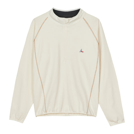 ROA - Jersey Half Zip - ECRU / Beige - T-Shirts