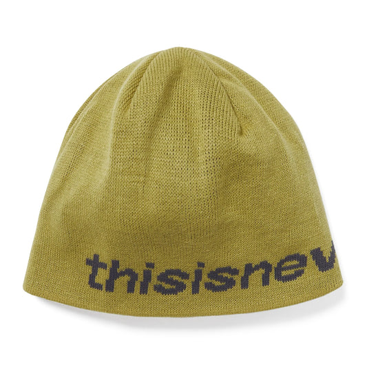 Thisisneverthat - SP-Logo No Cuff Beanie - YELLOW GREEN / Gul - Accessories