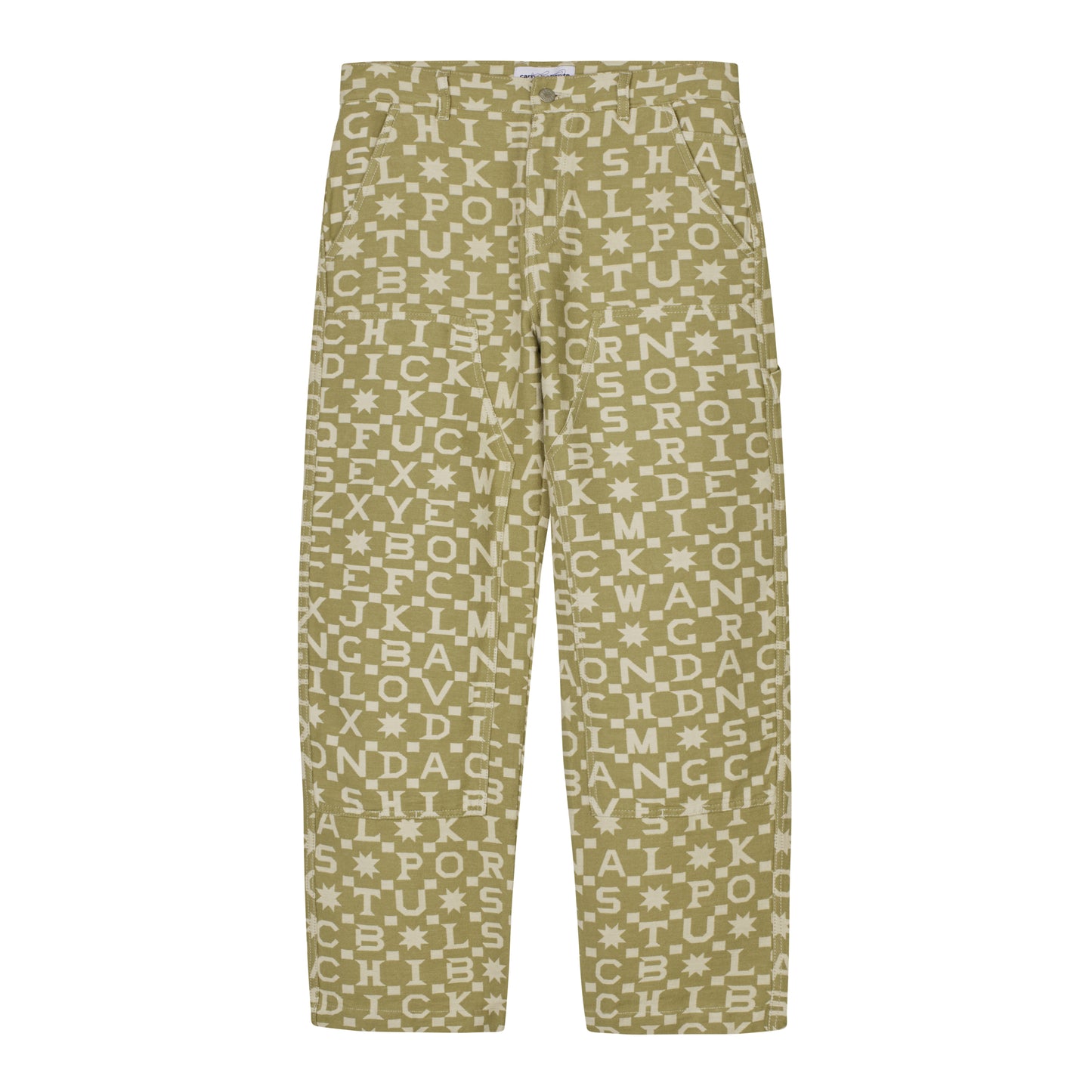 Carne Bollente - A, B, C, Deep Pant - KHAKI / Hvid||Beige||Mønster - Bukser