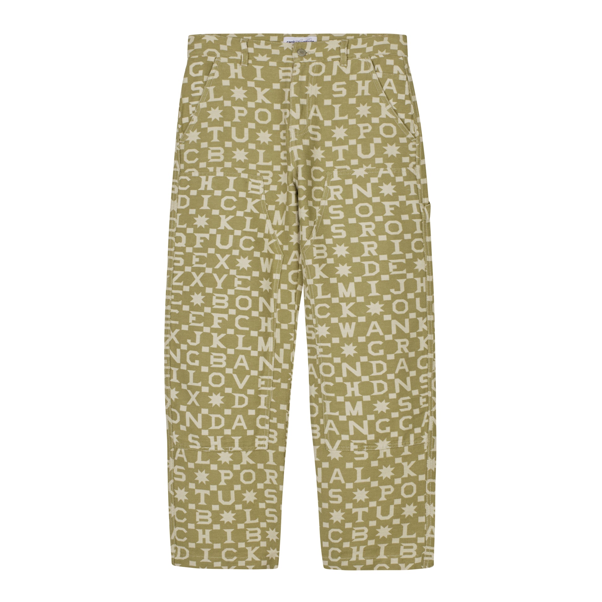 Carne Bollente - A, B, C, Deep Pant - KHAKI / Hvid||Beige||Mønster - Bukser