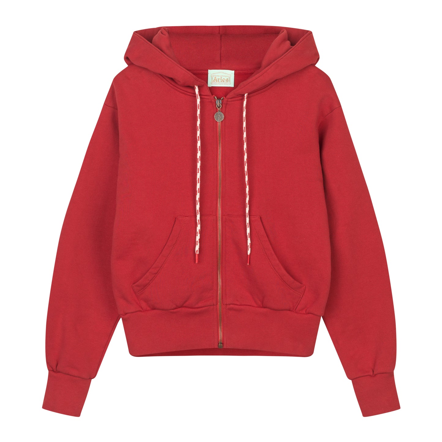 Aries - Temple Zip Through Hoodie Baby - RED / Rød - Sweatshirts