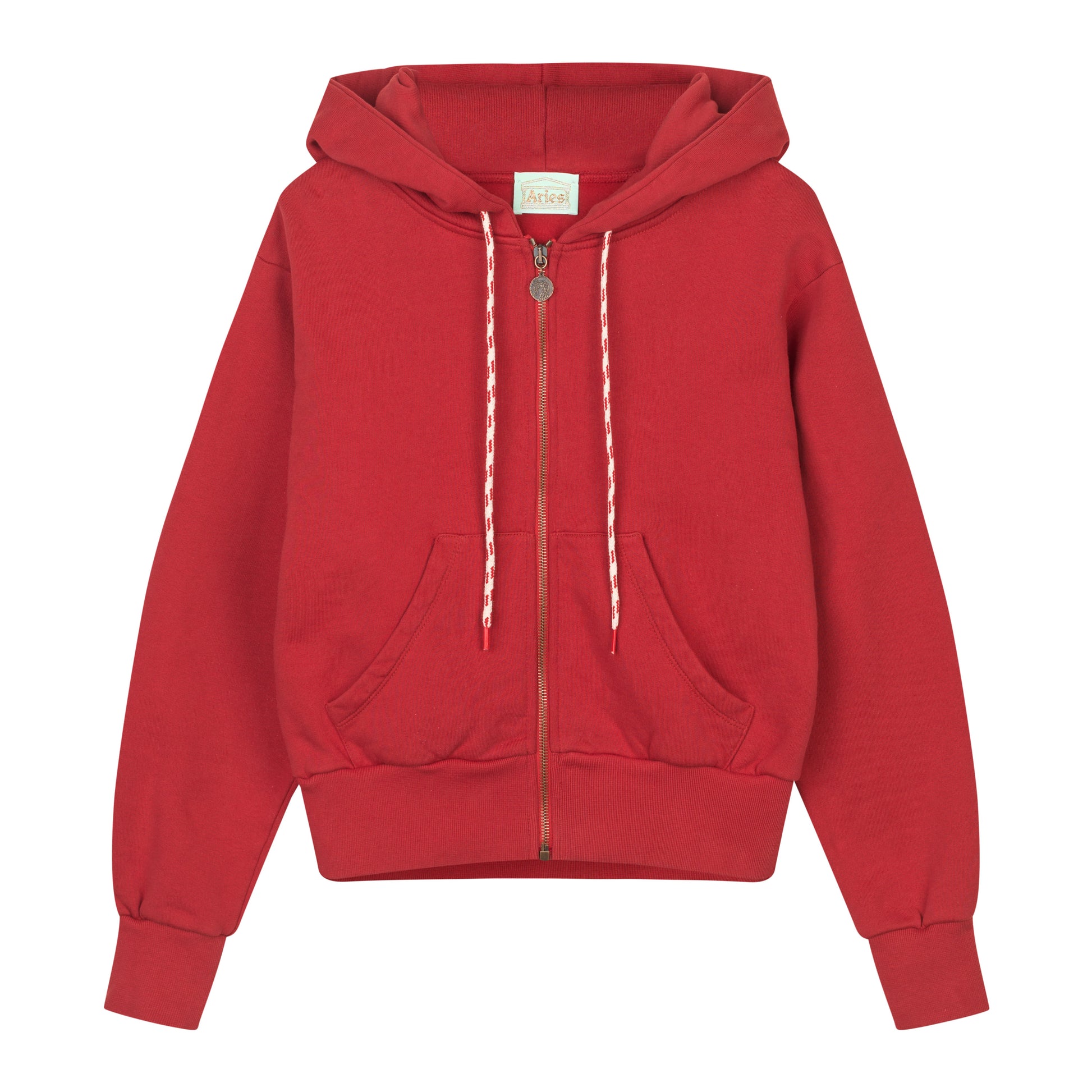 Aries - Temple Zip Through Hoodie Baby - RED / Rød - Sweatshirts