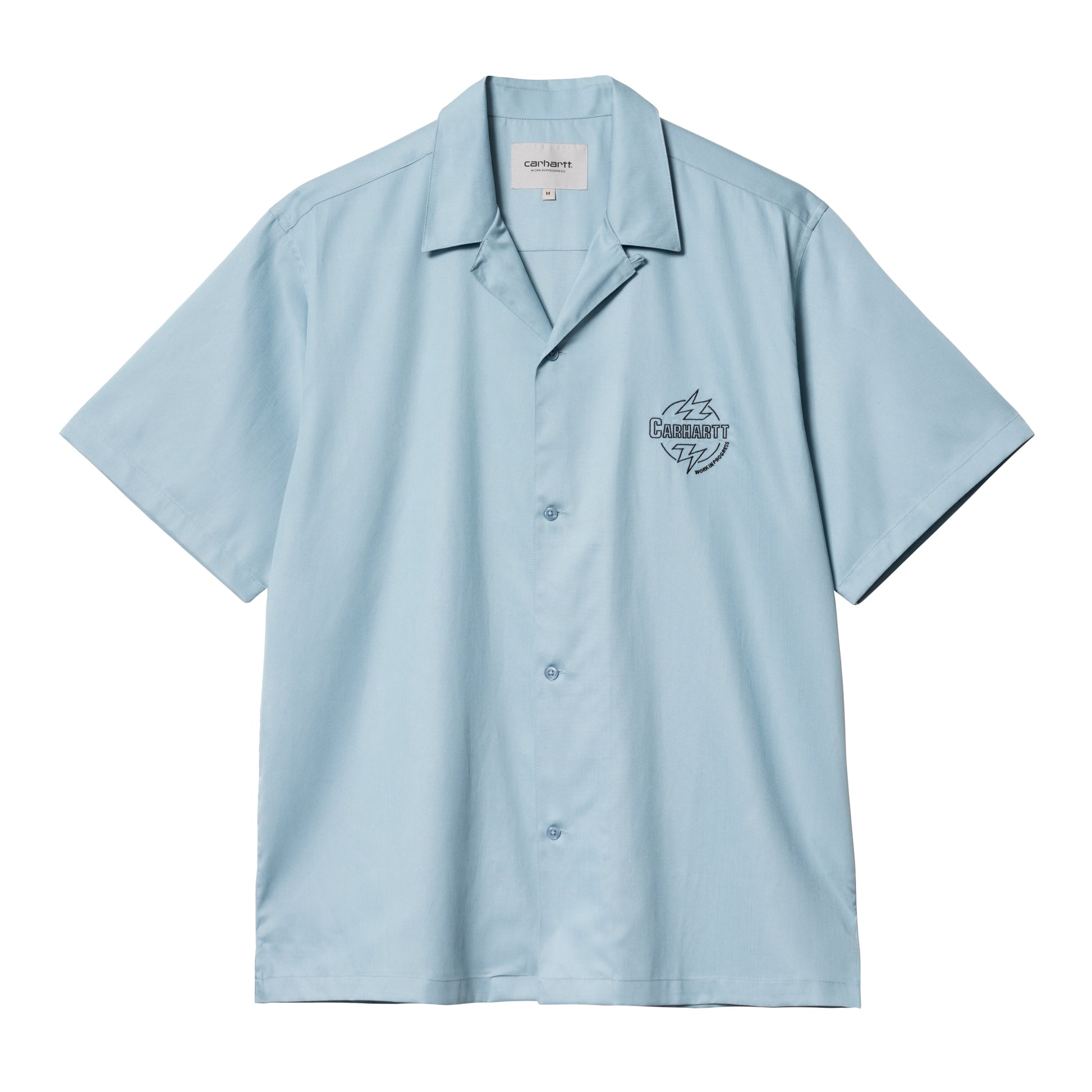 Carhartt WIP - S/S Ablaze Shirt - misy sky / black - Herre > Skjorter