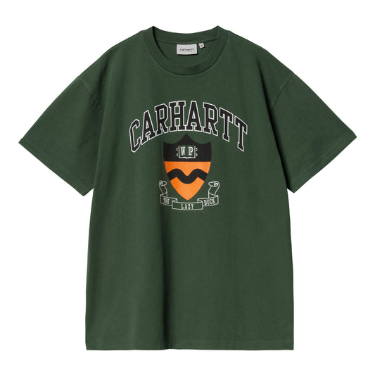 Carhartt WIP - S/S Lazy Duck Academy T-Shirt - SYCAMORE TREE STONE / Grøn - T-Shirts
