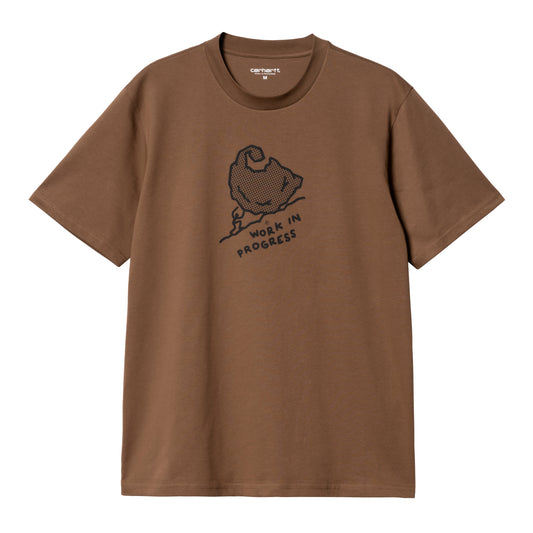 Carhartt WIP - S/S Move On Up T-Shirt - CHOCOLATE / BLACK / Brun - T-Shirts