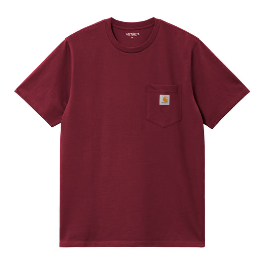 Carhartt WIP - S/S Pocket T-Shirt - MALBEC / Rød - T-Shirts