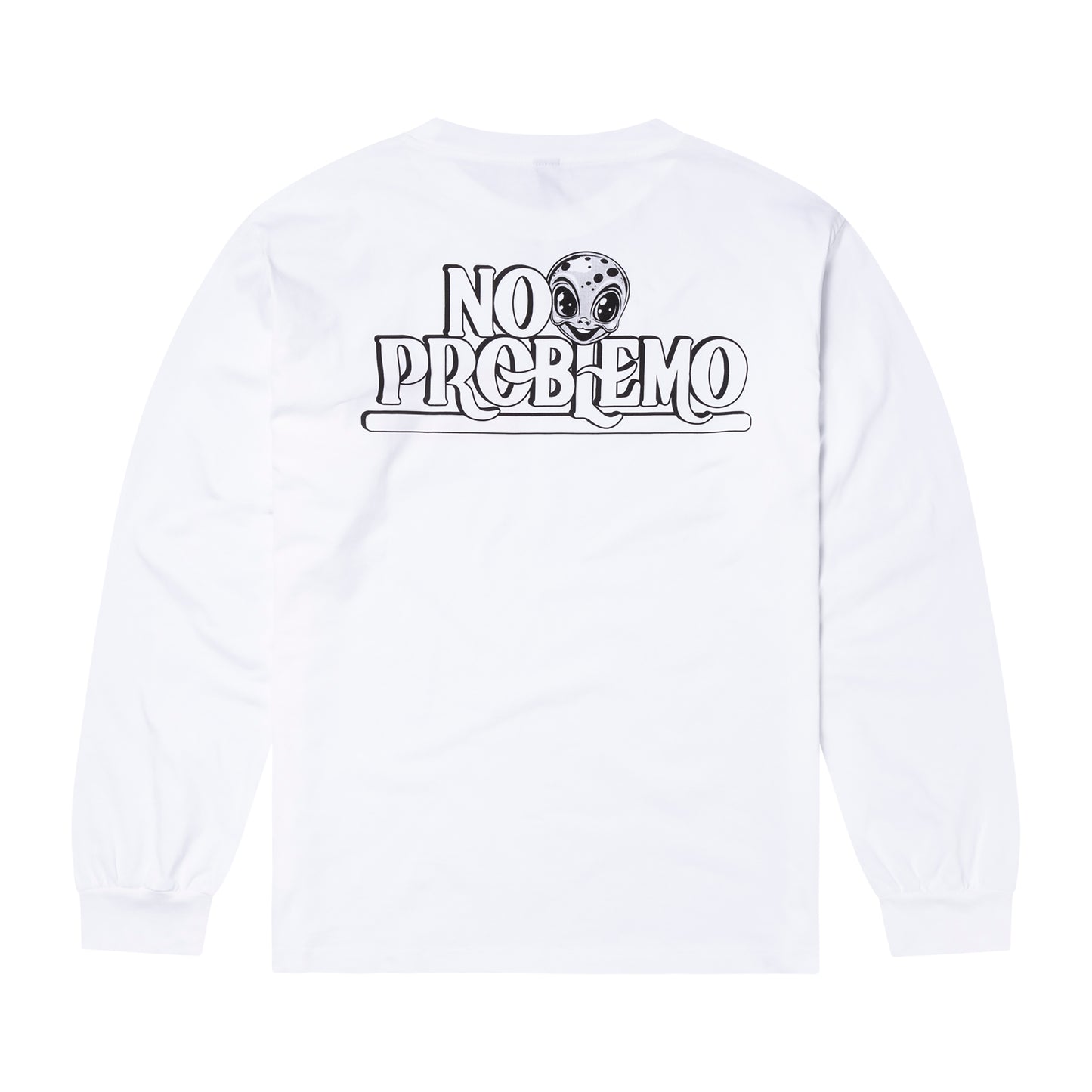 No Problemo - Stickers LS Tee - WHITE / Hvid - T-Shirts