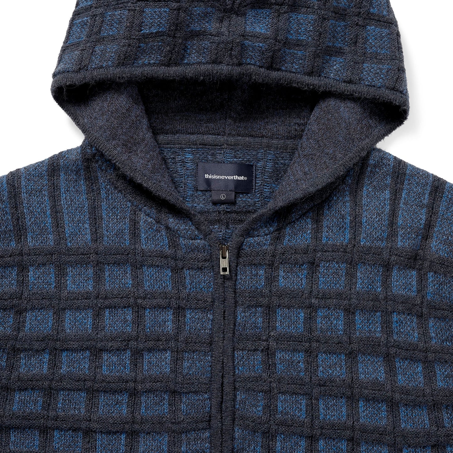 Textured Knit Zip Hoodie