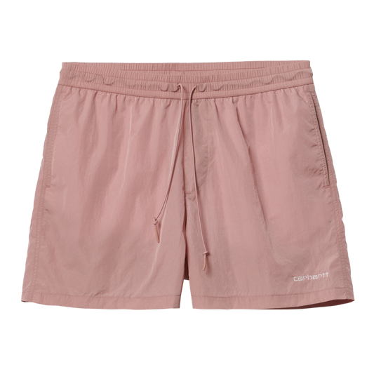 Carhartt WIP - Tobes Swim Trunks - GLASSY PINK / WHITE / Pink - Shorts