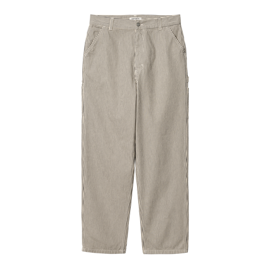 Carhartt WIP - W' Haywood SK Pant - WAX / BLACK RINSED / Hvid||Striber - Bukser