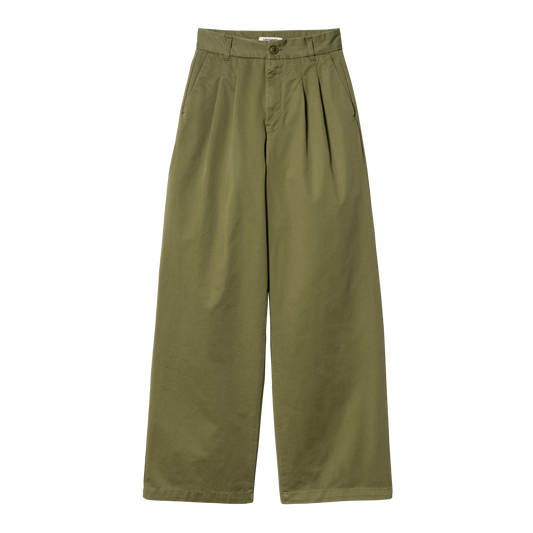 Carhartt WIP - W' Leola Pant - DUNDEE STONE WASHED / Grøn - Bukser