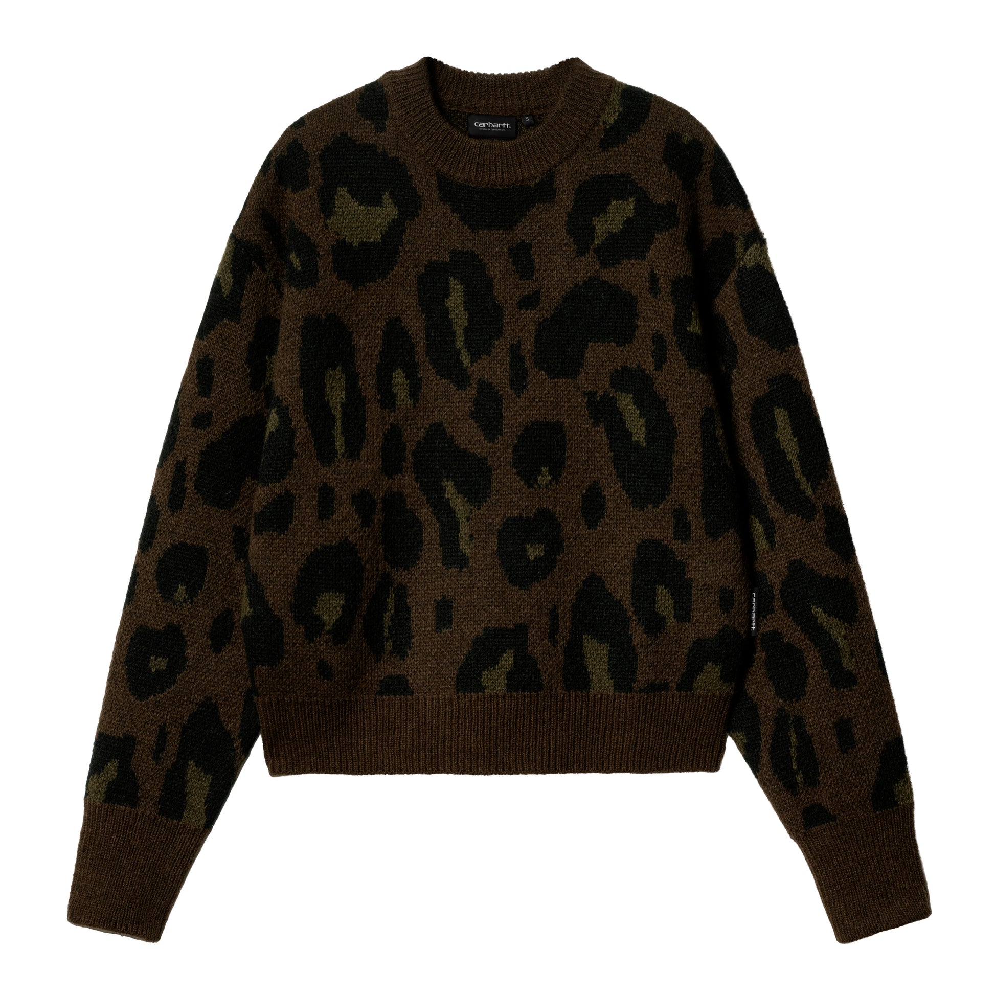 Carhartt WIP - W' Merton Sweater - TAMARIND / Brun||Grøn||Camouflage - Strik