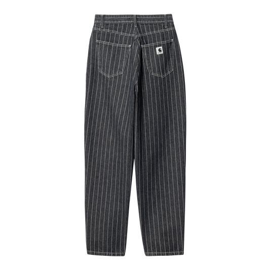 Carhartt WIP - W' Orlean Pant - BLACK / WHITE / Striber||Sort - Bukser