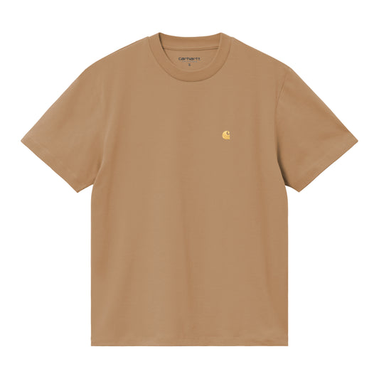 Carhartt WIP - W' S/S Chase T-Shirt - PEANUT / GOLD / Beige||Brun - T-Shirts