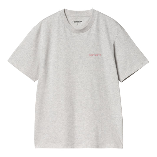Carhartt WIP - W' S/S Script Embroidery T-S - ASH HEATHER / Grå - T-Shirts