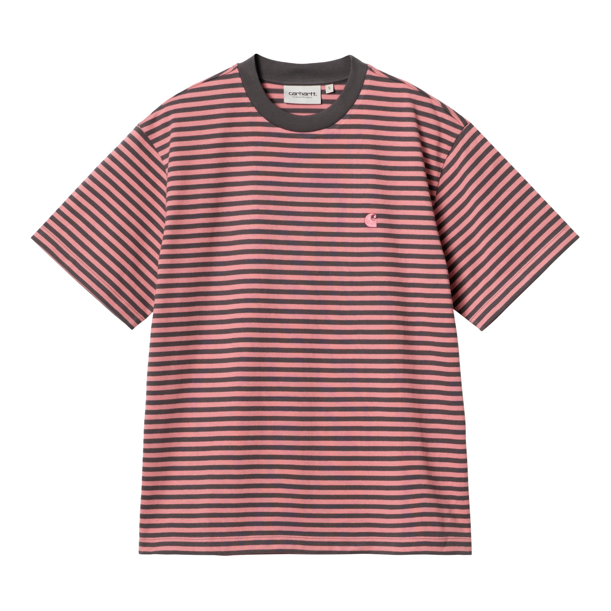 Carhartt WIP - W' S/S Verner T-Shirt - graphite / dusty ros - Dame > T-Shirts