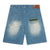 Warped Denim Shorts
