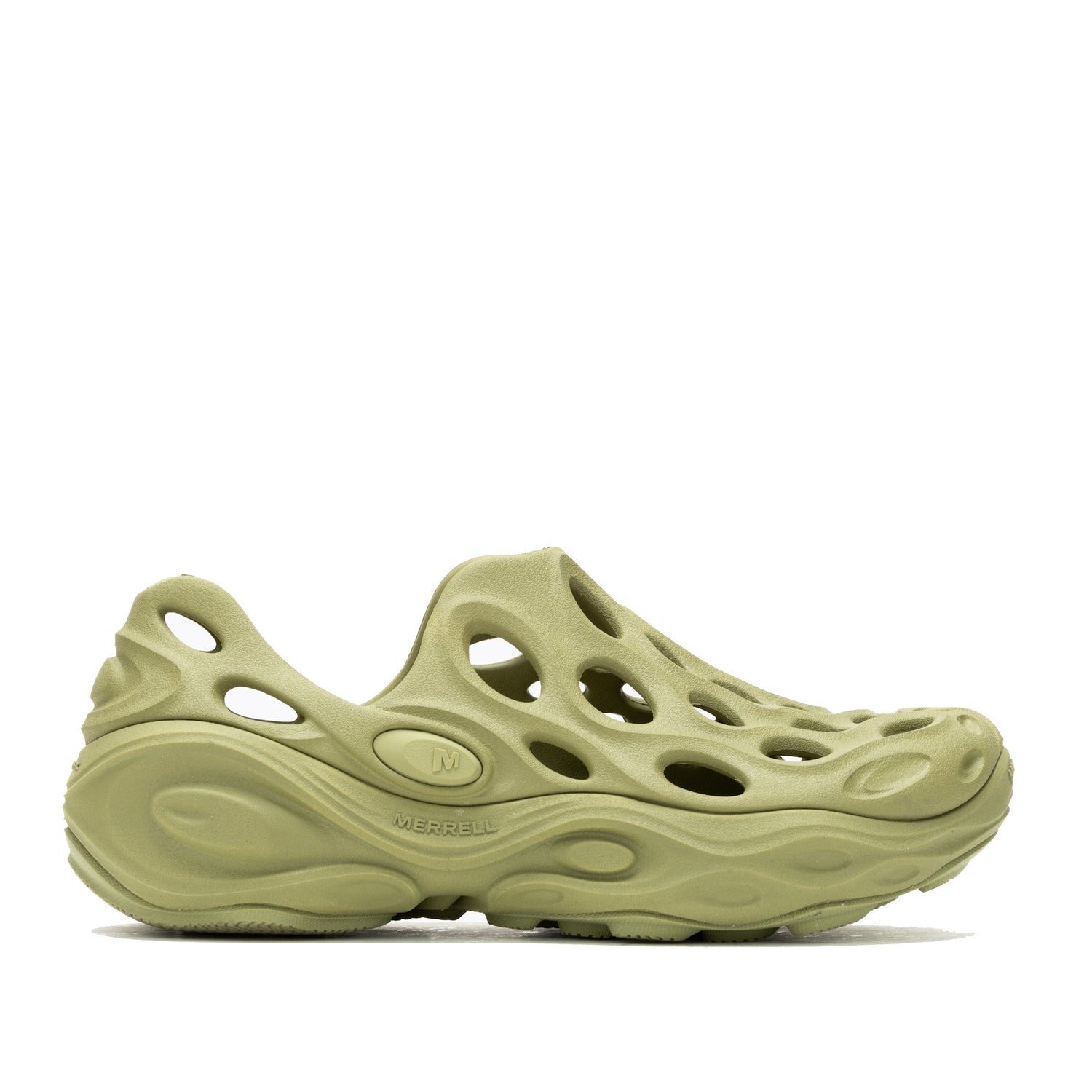 Slip-on sko i olivengrøn EVA med ventilationsåbninger og chunky sål