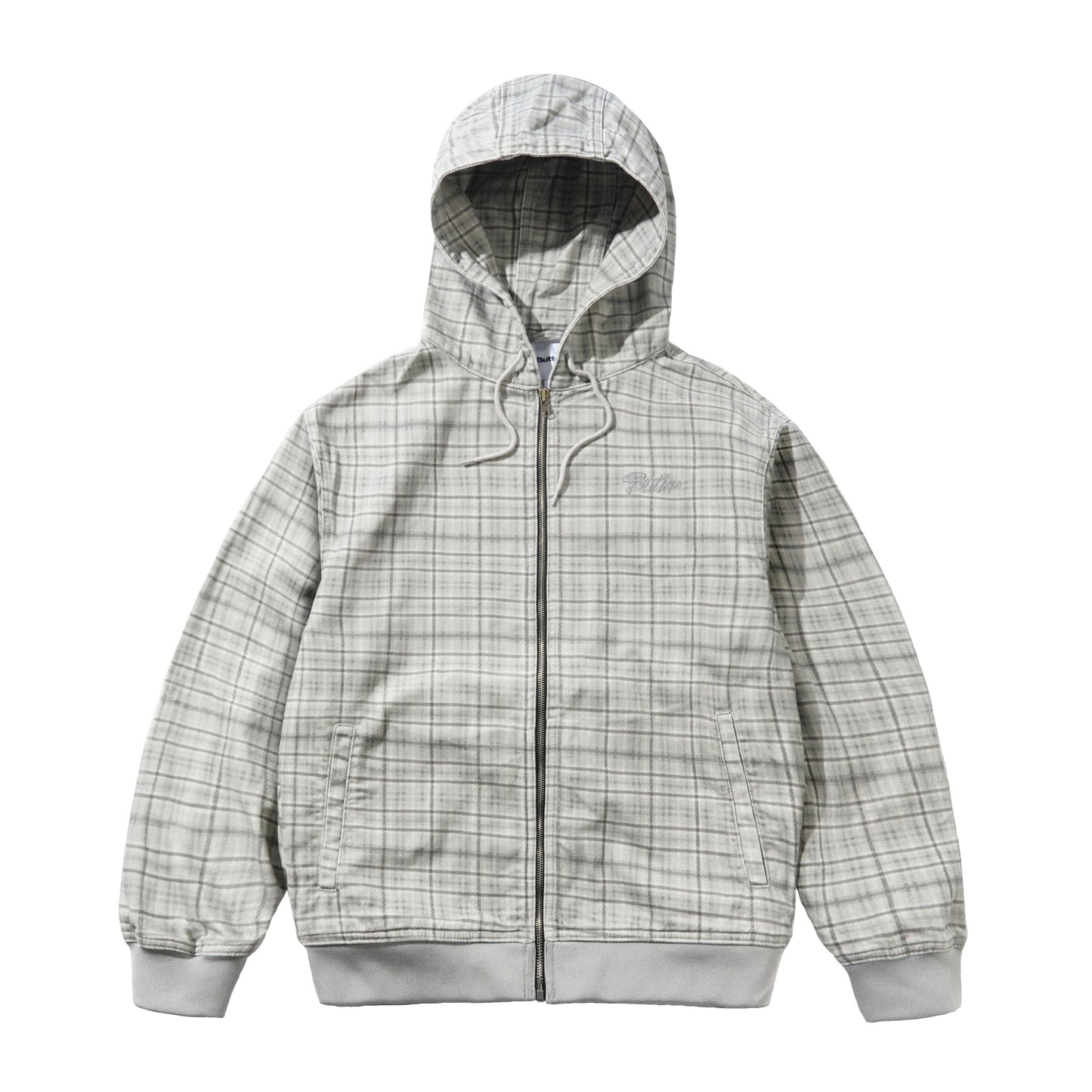 Hooded Work Jacket Grey Plaid
