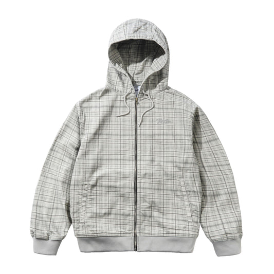 Hooded Work Jacket Grey Plaid