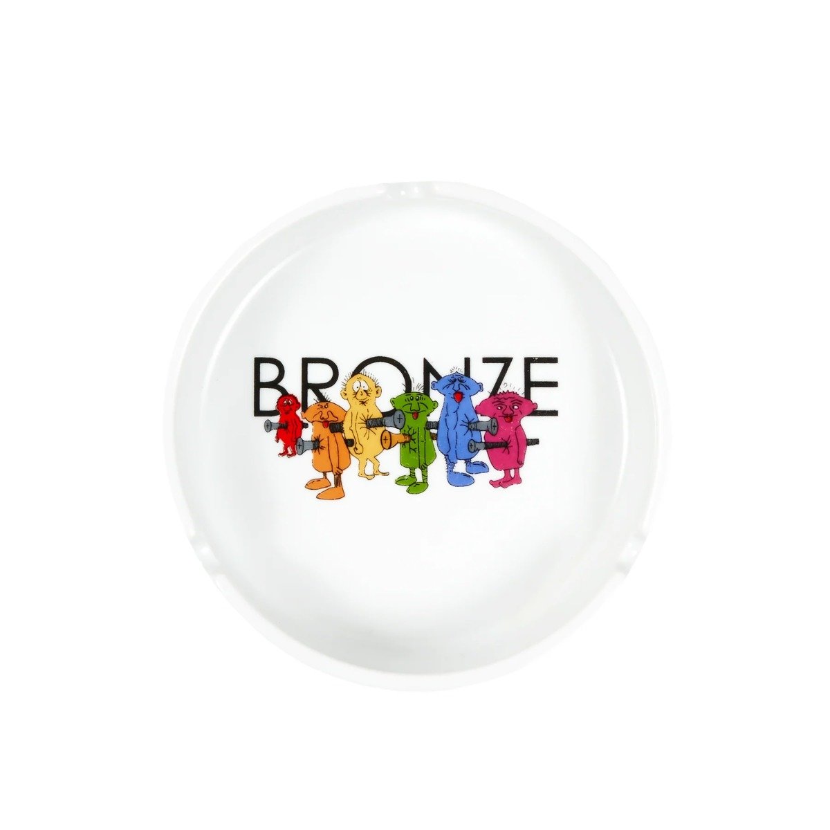 Bronze 56K Bolt Boys Ashtray White