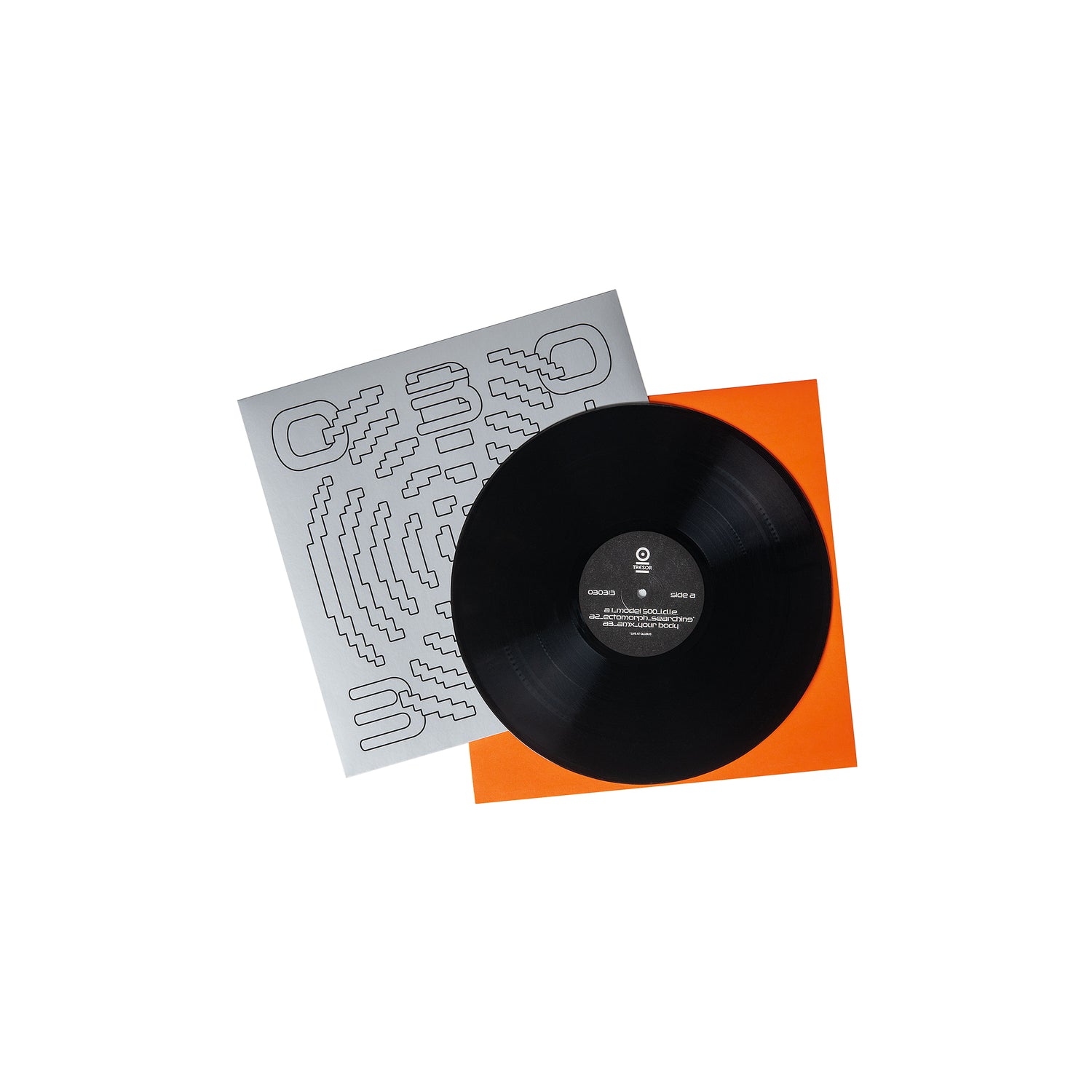 12" vinyl med grå artwork-sleeve og orange innersleeve, Tractor Records katalognummer 030313