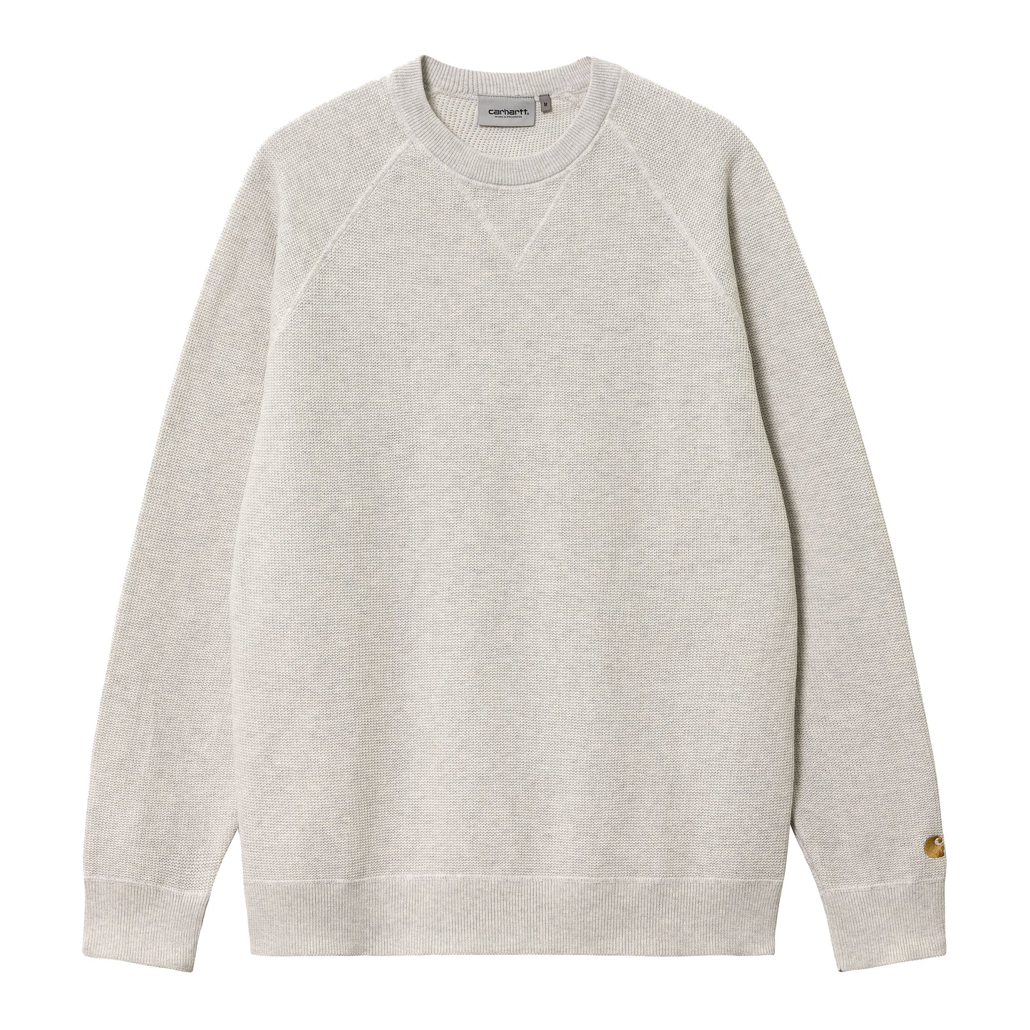 Carhartt WIP - Chase Sweater - ASH HEATHER / GOLD / Grå - Strik