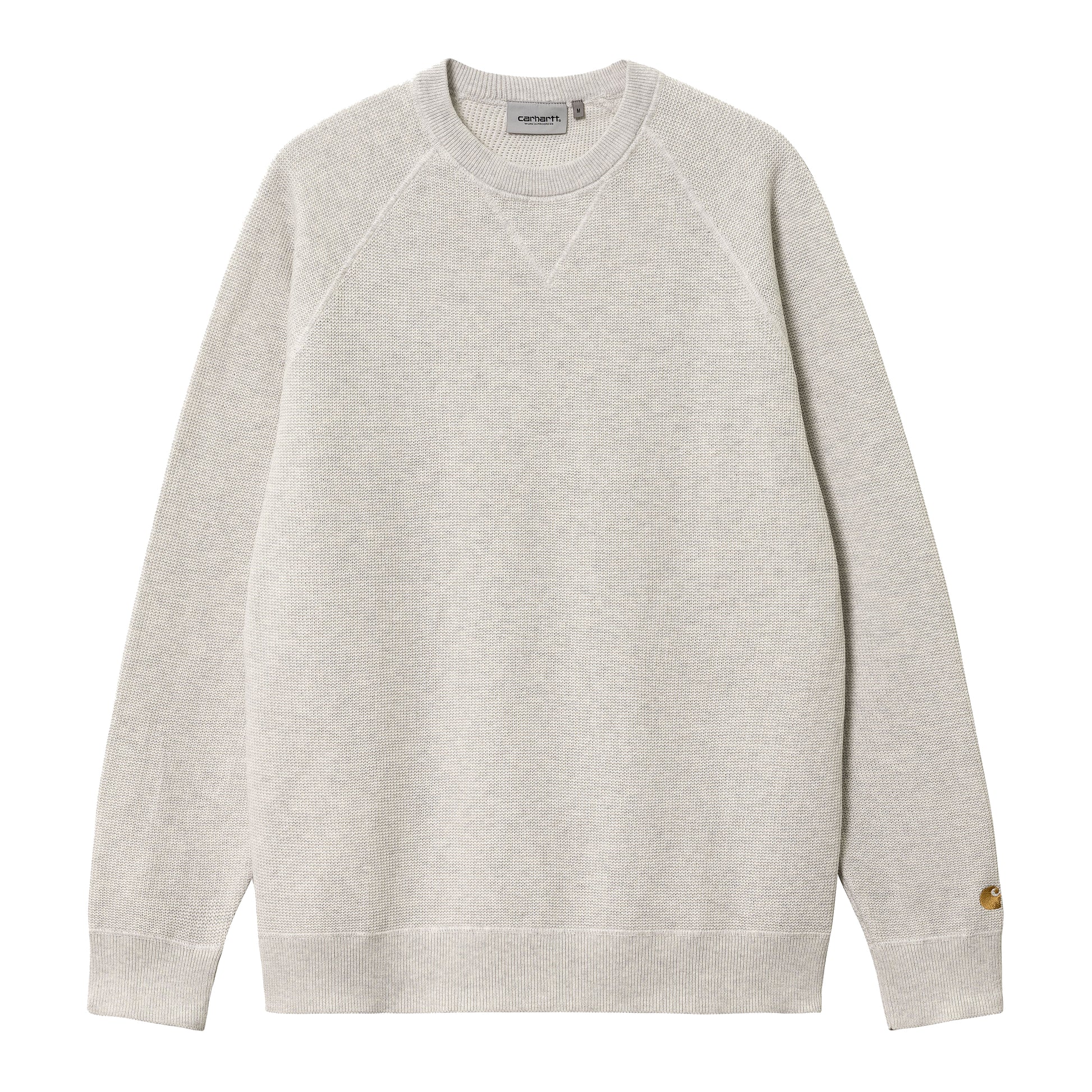 Carhartt WIP - Chase Sweater - ASH HEATHER / GOLD / Grå - Strik